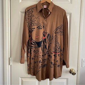 Vintage Mondi Tan Button-Up Shirt